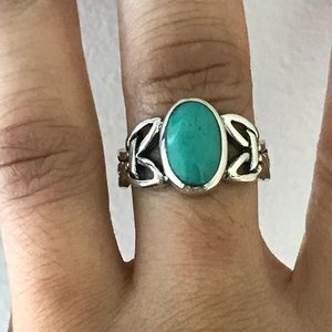 Sterling Silver Celtic Turquoise Ring